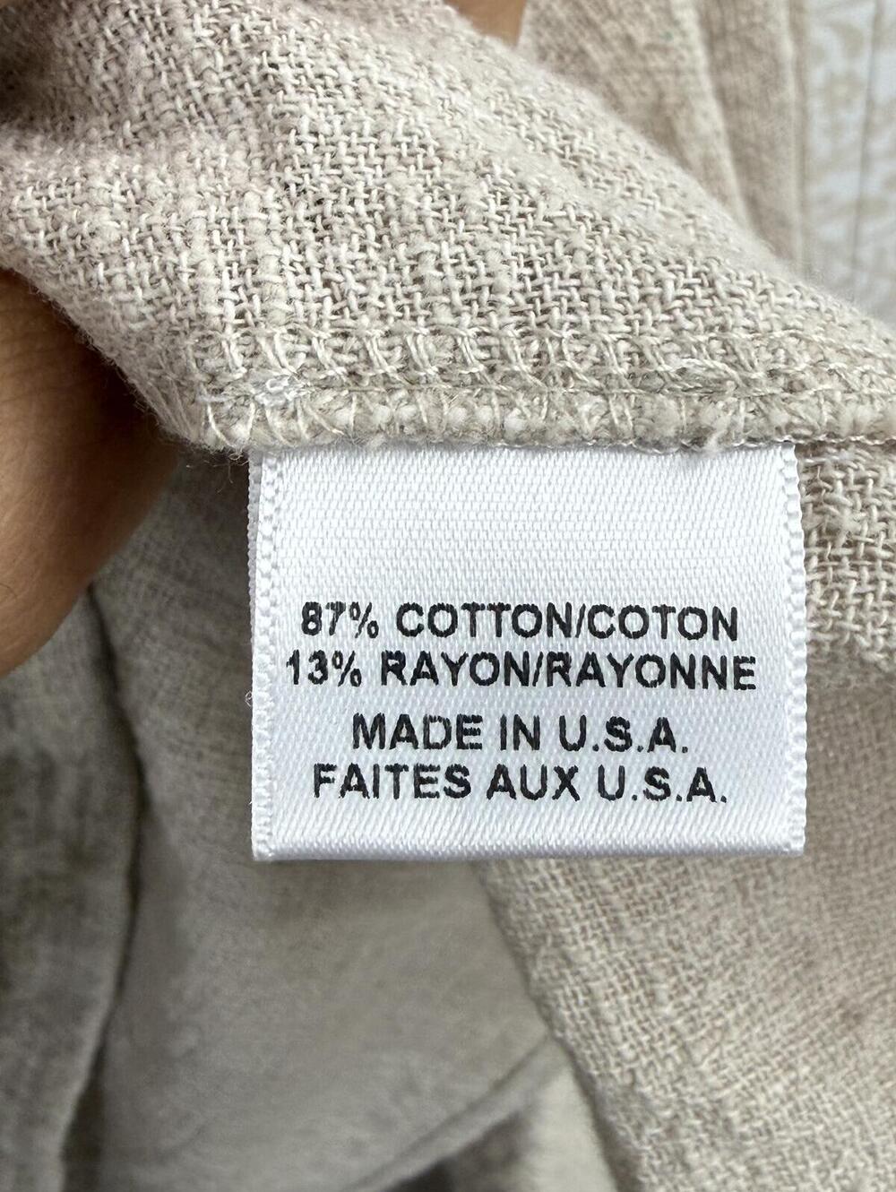 MISA Los Angeles Beige Gauze Peasant Smocked Blouse Top - Size - Small - Picture 5 of 8